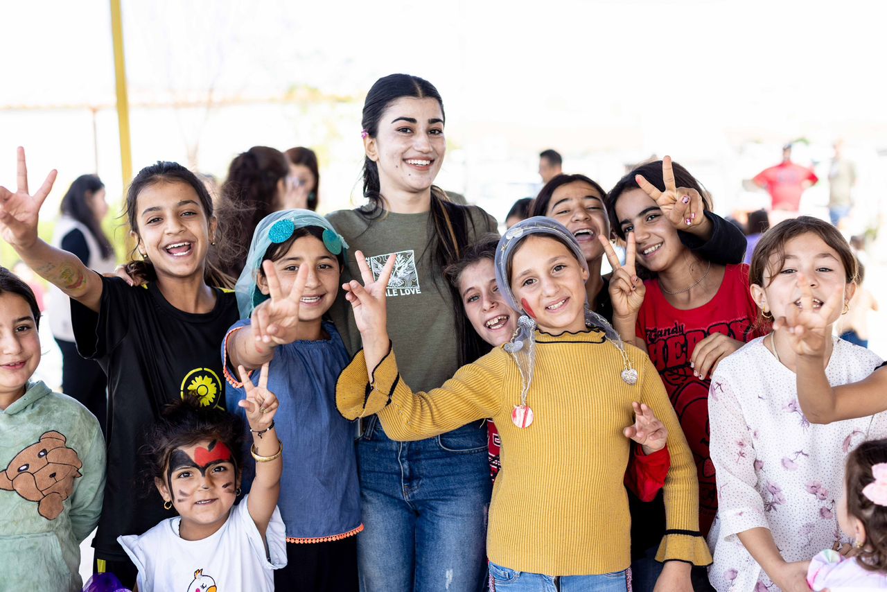 Diverse hands forming a circle of unity and solidarity